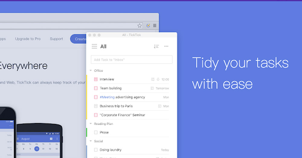 công cụ quản lý công việc TickTick