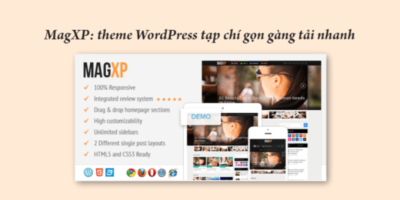 MagXP - Theme WordPress có bản demo sẵn