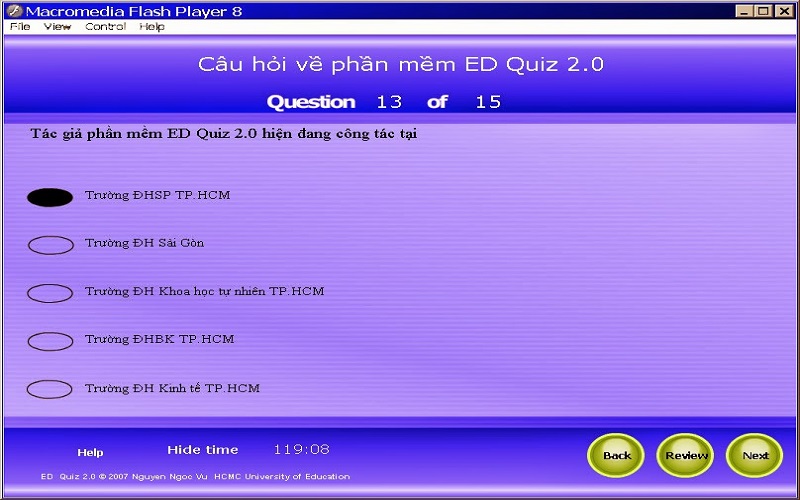 phần mềm miễn phí ED Quiz