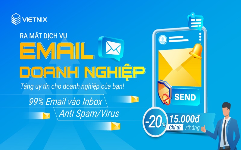 dịch vụ email doanh nghiệp của Vietnix