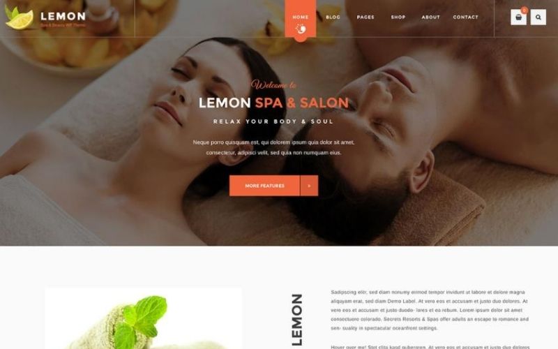 web mẫu spa Lemon