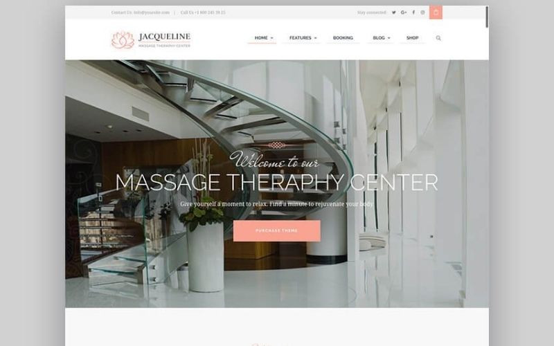 website mẫu spa Massage Therapist