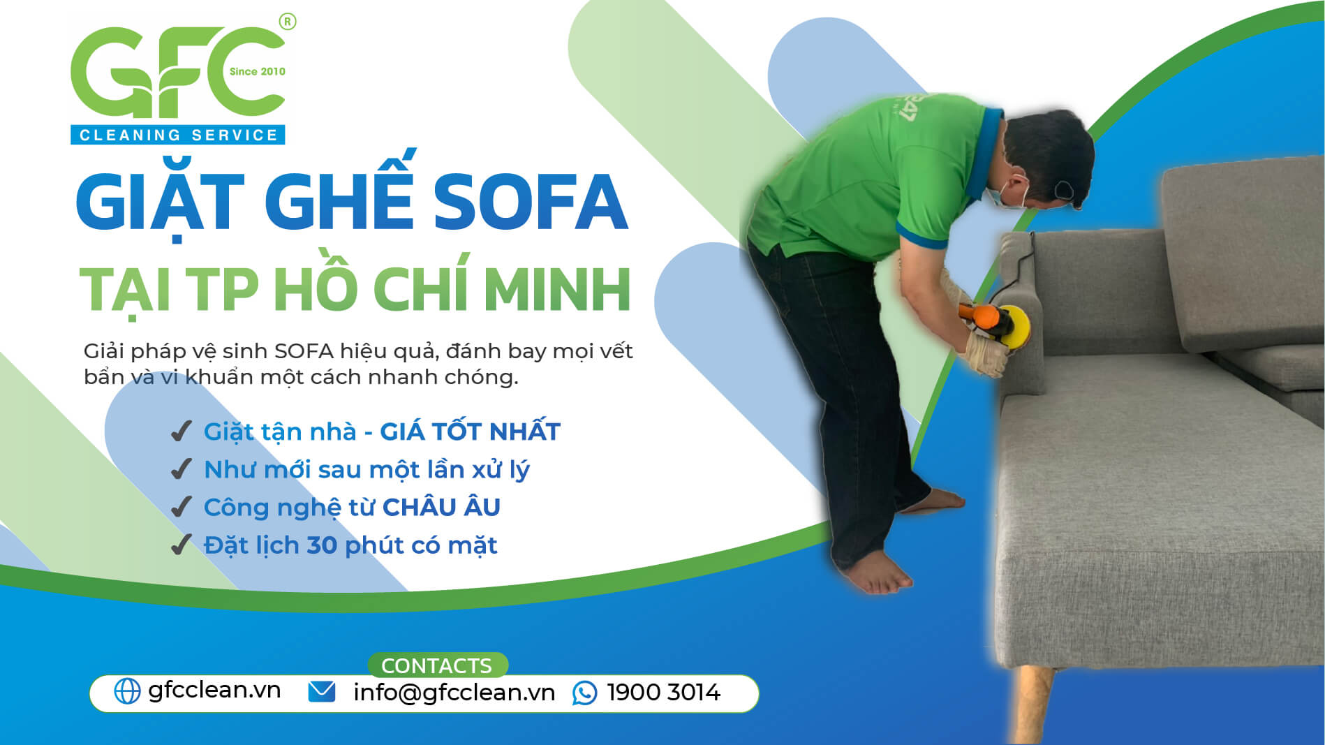 dịch vụ vệ sinh sofa GFC Clean