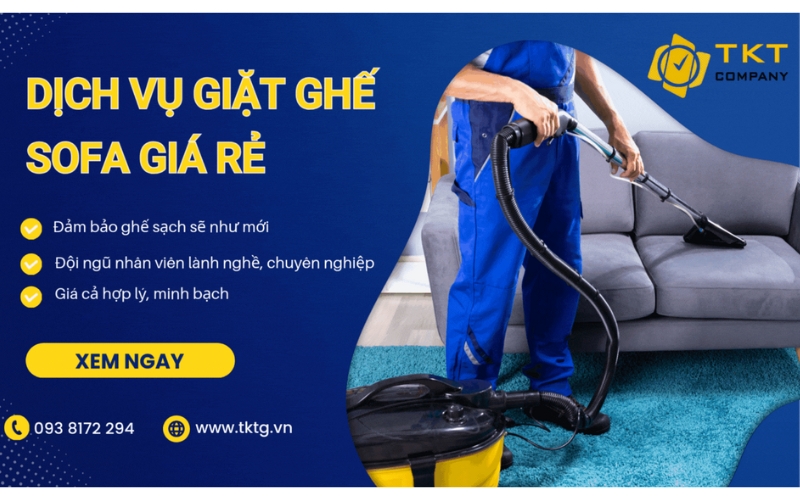 Dịch vụ vệ sinh ghế sofa TKT Company
