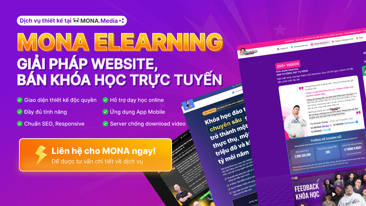 Hệ thống MONA Elearning